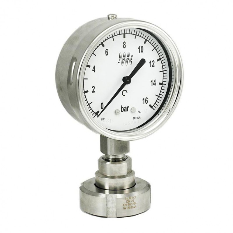 Higijenski membranski separator S04 DIN 11851 s manometrom – cijeli sklop